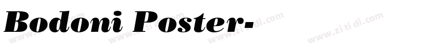 Bodoni Poster字体转换